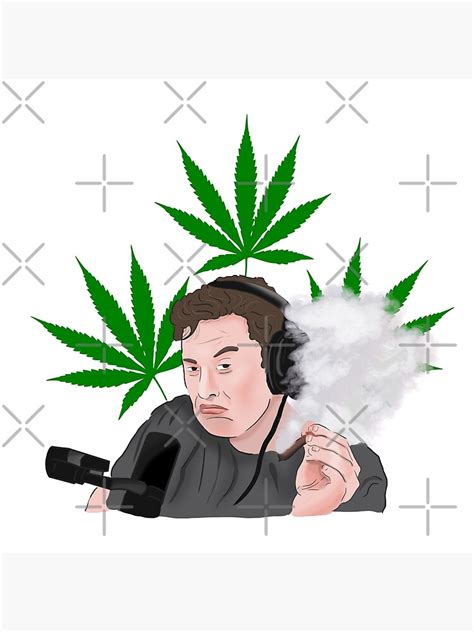 Elon Musk Smoking Weed Meme Poster For Sale By Barnyardy Redbubble