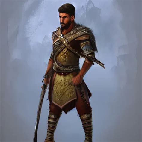 Kurdish Male Warrior Highly Detailed Digital Stable Diffusion