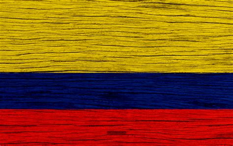 Download wallpapers Flag of Colombia, 4k, South America, wooden texture ...