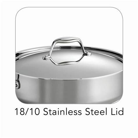 Quart Tri Ply Clad Stainless Steel Covered Deep Saut Pan Tramontina Us