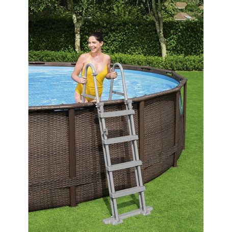 Escalera De Seguridad De Tijera Bestway Para Piscinas Cm