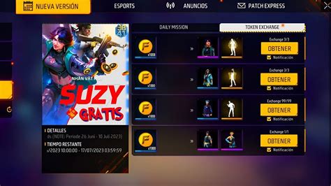 Reclama Gratis Ala Nueva Personaje Suzy Nueva Actualizacion En Free