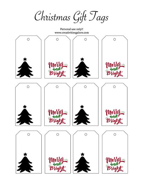 Christmas Free Printable Tags Printable Word Searches