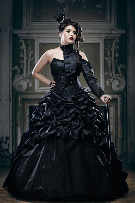 Extraordinary Black Gothic Wedding Gown Etsy Black Wedding Dress