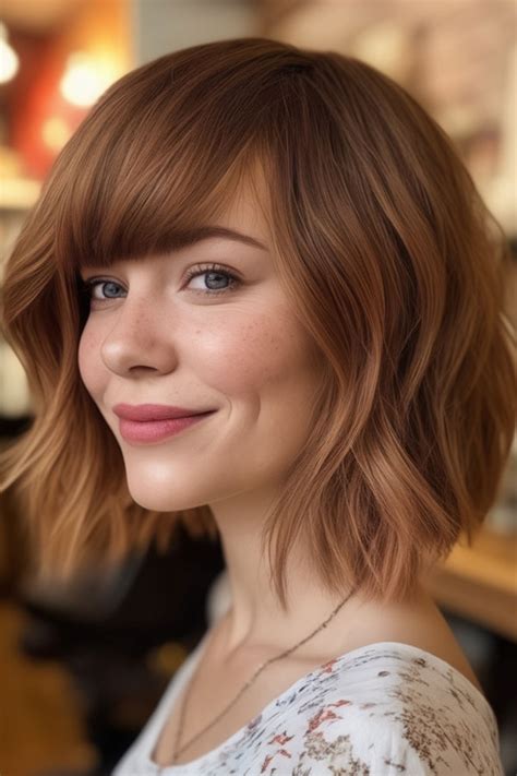 17 Cinnamon Hair Colours For Fall Terracotta Cinnamon Lob