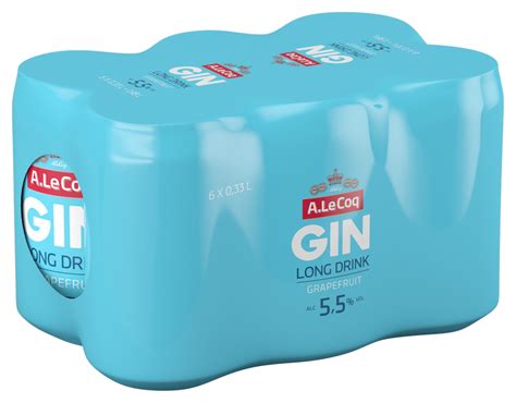 Ale Coq Gin Grapefruit Long Drink 55 033l 6 Pack Dolly — Horeca