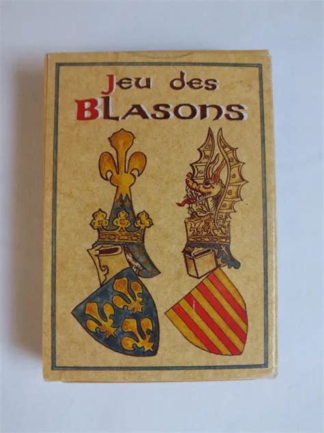 SUPERBE ANCIEN JEU de 54 CARTES JEU DES BLASONS Neuf non joué Notice