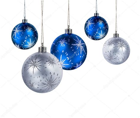 Boules De Noël Argent Bleu — Photographie Anterovium © 9352268