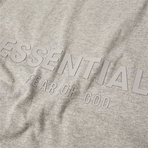 Fear Of God Essentials Tee Dark Heather Oatmeal End