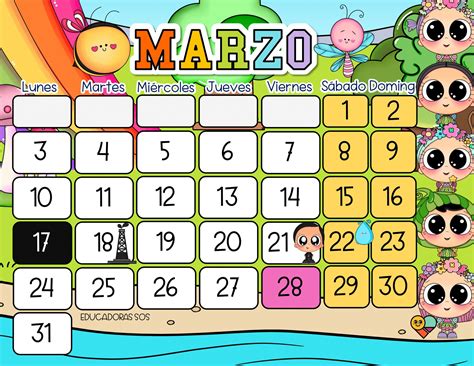 Calendario Marzo 2025 Para Rellenar 3 Imagenes Educativas