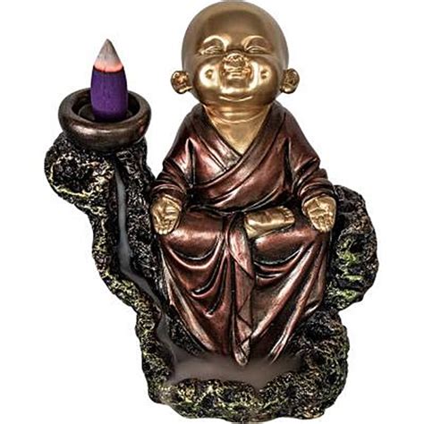 Baby Buddha Monk Waterfall Backflow Incense Burner The Zen Shop