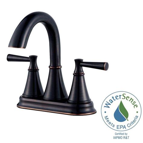 Pfister Cantara 4 In Centerset 2 Handle Bathroom Faucet In Tuscan Bronze Lf 048 Cryy The Home