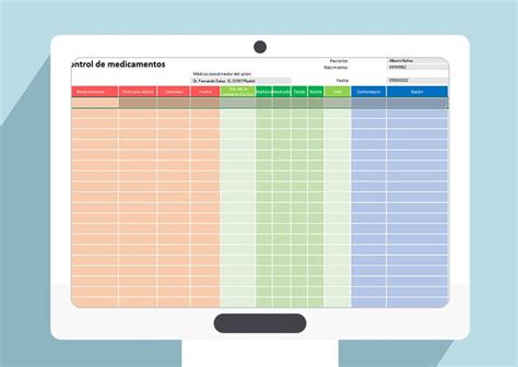 Plantilla Para El Control De Medicamentos En Excel Y Pdf Mundo The