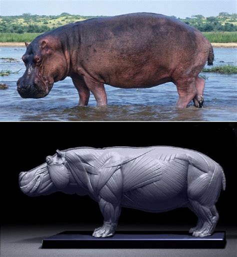 Hippos Are Literally Muscular Tanks And Their Layer Of Body Fat Is Thin