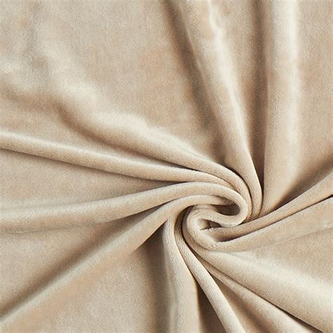 Stretch Velvet Nicky Velours Light Beige Velvet Fabricsfavorable