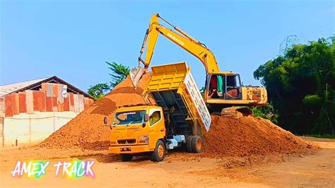 🌏 Kegiatan Dumptruk Bongkar Material Sore Hari Youtube