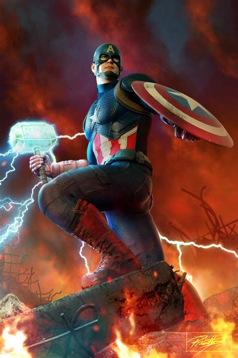 Captain America Worthy Fan Art Created By Me Rmarvelstudios