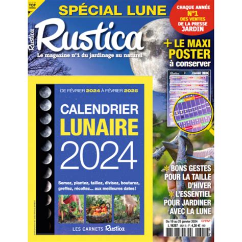 Calendrier Lunaire 2025 France Rustica Lory Silvia