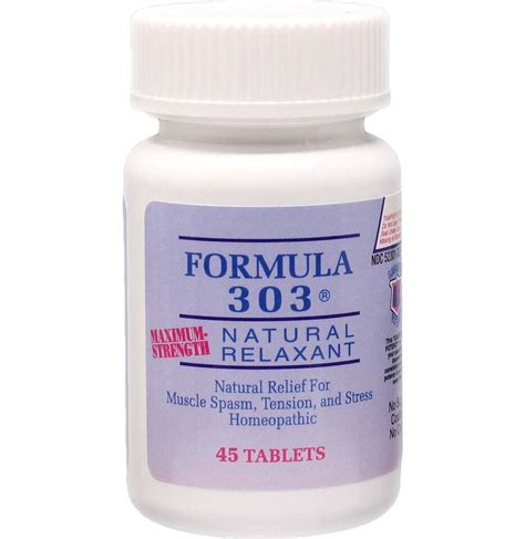 Formula 303 Maximum Strength Natural Muscle Relaxant for Spasms and ...