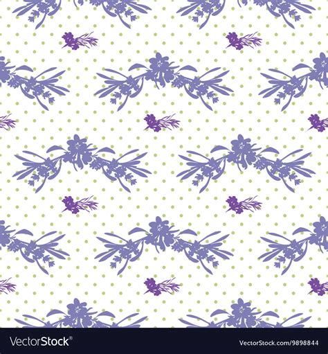 Seamless lavender flowers background botanical Vector Image