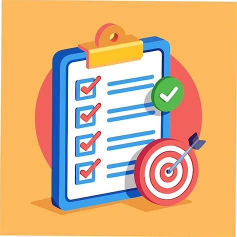 Assignment Target Icon Clipboard Checklist Symbol D Vector