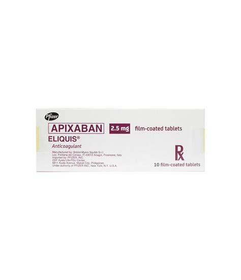 Eliquis 25mg Fc Tablet Rose Pharmacy Medicine Delivery