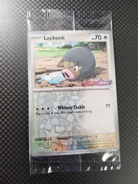 Pokemon Lechonk Exclusive Stamped Promo Scarlet Violet Sealed