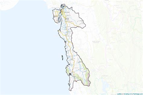 Sample Maps Of Mawlamyine Generated With Map Cropping Masking Tool