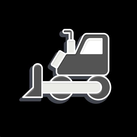 Icon Bulldozer Related To Mining Symbol Glossy Style Simple Design