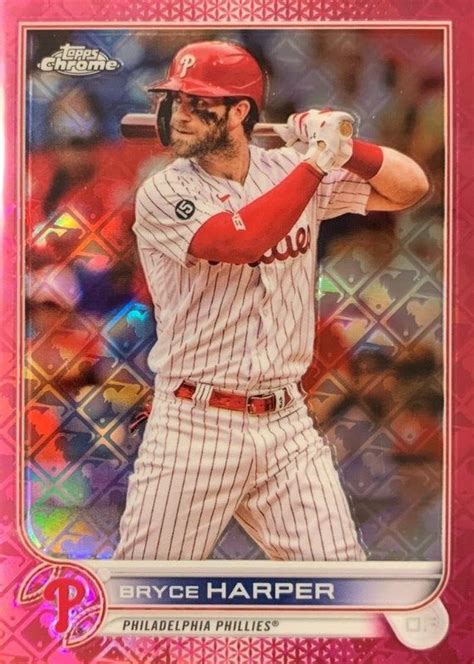 Bryce Harper Topps Chrome Logofractor Edition Pink Psa