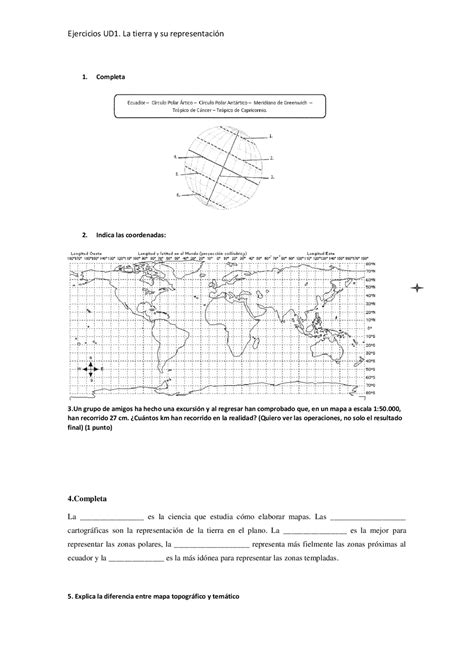 Ejercicios Unidad 1 Y 2 Geografia E Historia 1 Eso Docsity