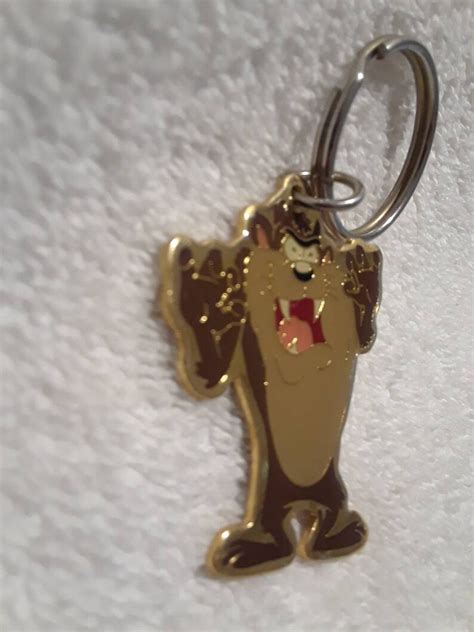 Vintage Looney Tunes Tasmanian Devil Enamel Cutout Keyring Etsy