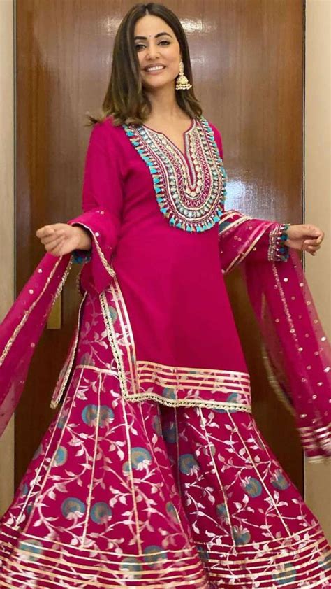 Eid Hina Khan S Stunning Sharara Sets For This Eid Shararas For