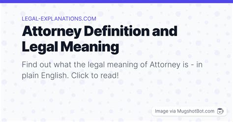 Attorney Definition What Does Attorney Mean