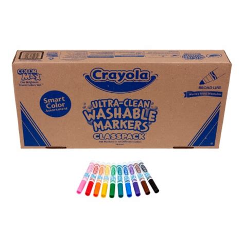 Crayola Ultra Clean Washable Broad Line Markers 200 Count 200 Count