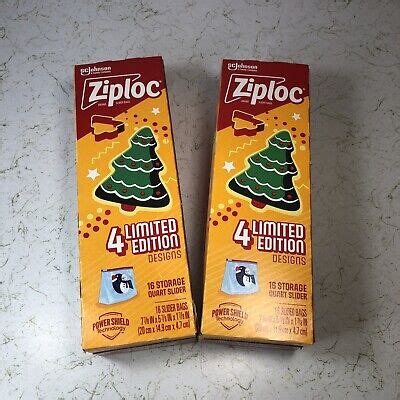 Lot Of Boxes Ziploc Limited Edition Designs Holiday Quart Storage