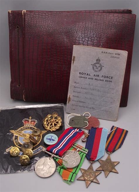 Crow Valley Militaria Raf Burma Medal Group Photo Album And Release