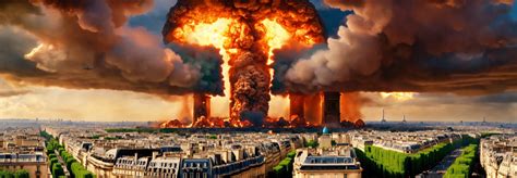 Lexica Arc De Triomphe Photo Realist Nuclear Explosion Over Paris