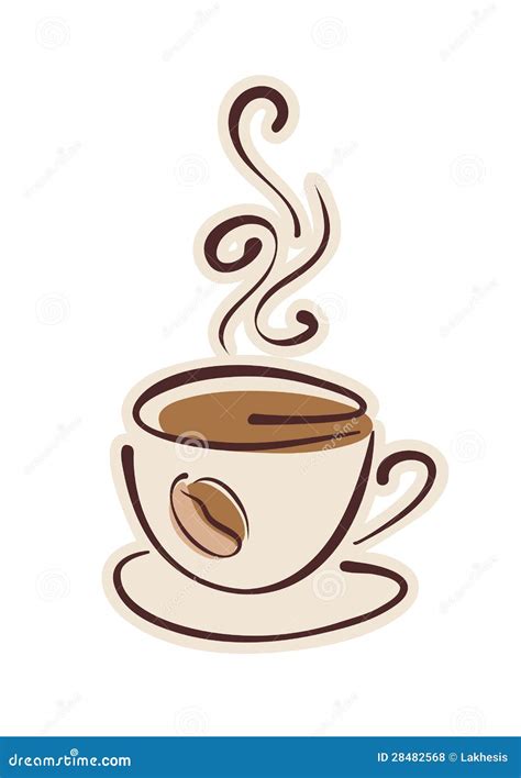 Cup Of Hot Coffee And Coffee Bean Stock Vector Illustration Of Chocolate Liquid