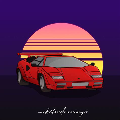 Lamborghini Countach by mikitowdrawings on DeviantArt