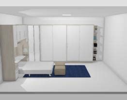 Quarto Casal Diamante MDP De Rodrigo Planta 3D Mooble Henn