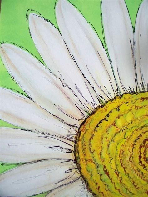 Pin By Kelly Acker On Art Flowers Plants Leaves Daisy Painting