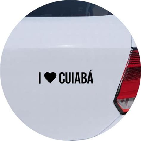 Adesivo De Carro Eu Amo Cuiabá I Love Cuiabá Cor Preto Melhor Ad