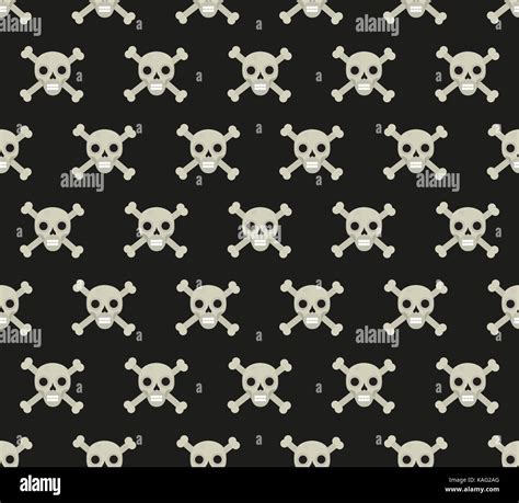 Skull And Bones Seamless Pattern Skeleton Repeating Texture Skulls