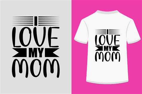 I Love My Mom Svg Design Graphic By Skshagor Barmon · Creative Fabrica