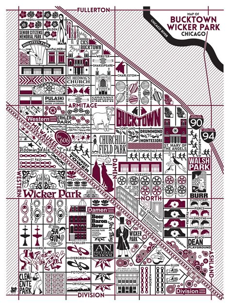Lincoln Park Map Chicago Art Prints For Sale — Joe Mills Illustration