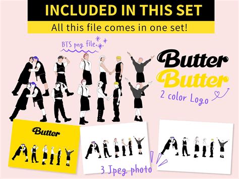 Bts Butter Logo Clipart Set Army Logo Png File Bts Butter Wall Art