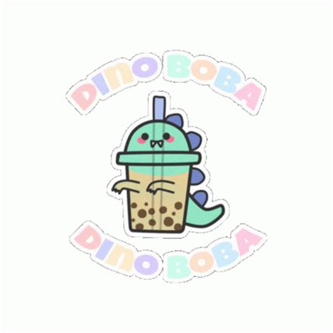 Lindo Cute Sticker Lindo Cute Dino Boba Descubre Y Comparte