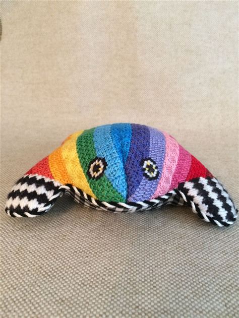 Finishing Of Rainbow Bean Bag Frog Rainbow Bean Bags Needlepoint