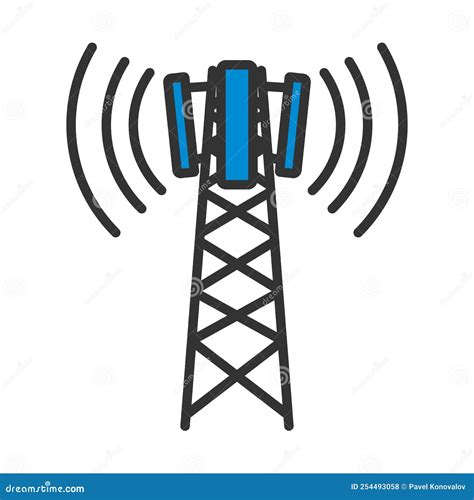 Cellular Broadcasting Antenna Icon Stock Vector Illustration Of